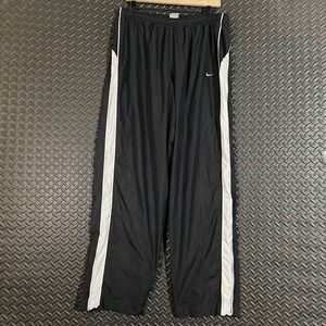 Vintage Nike Black White Leg Stripe Athletic Active Track Sweatpants Men's‎ XL